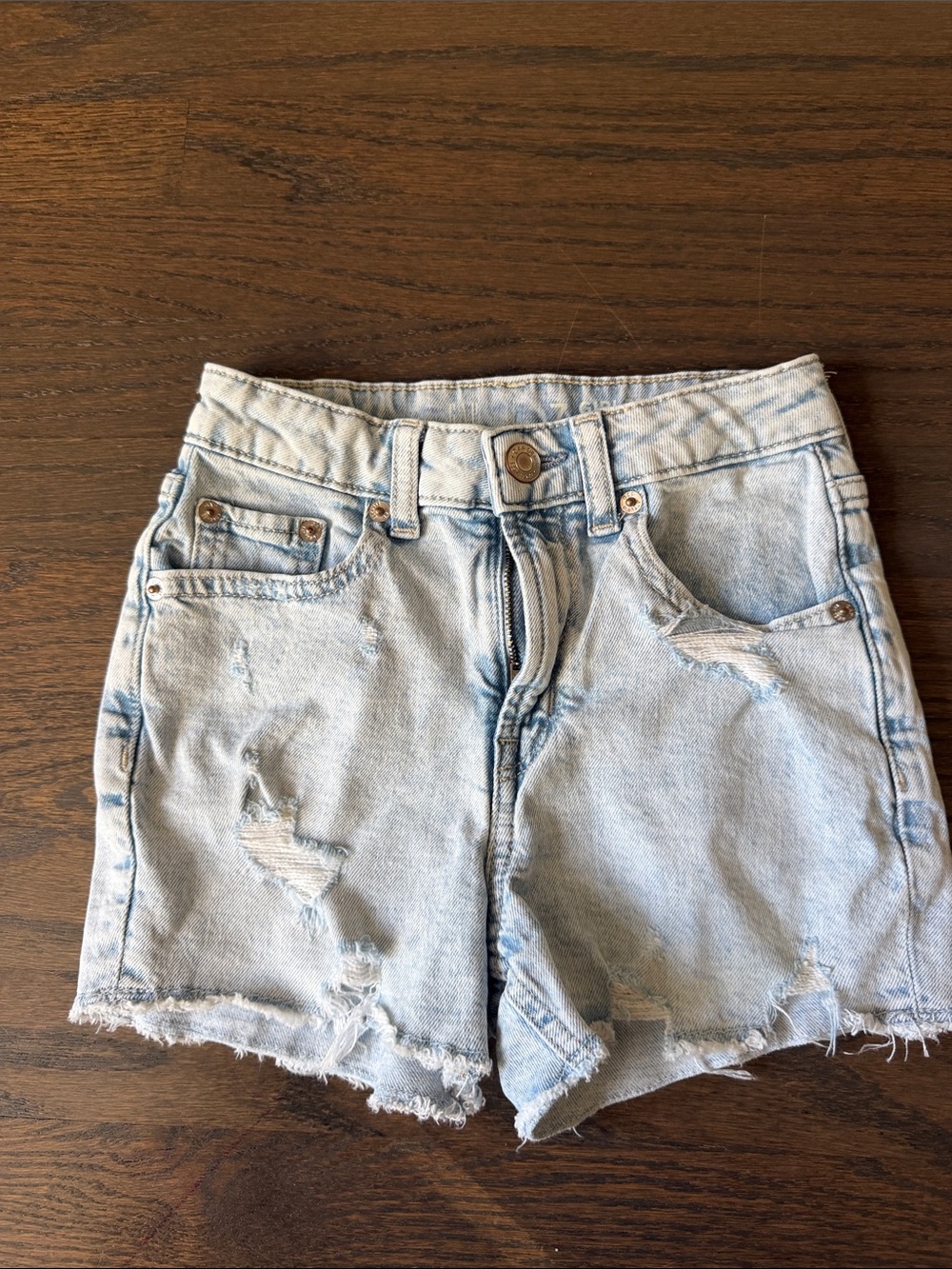 GAP Girl Light Wash Distressed Women's Denim Shorts